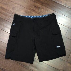 Aftco Black Performance Fishing Shorts SIZE 40